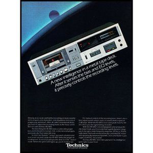 1981 Technics RS-M51 Cassette Tape Deck Vintage Print Ad Audiophile Wall Art 80s